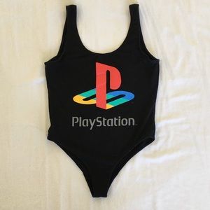 PlayStation Logo Print Bodysuit
